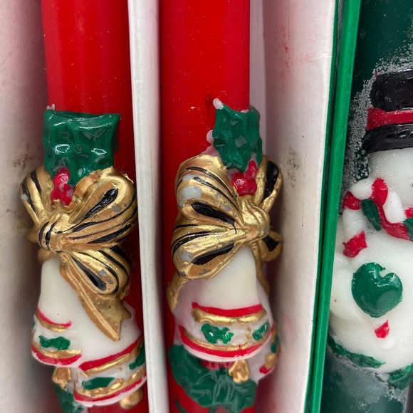 Festive Christmas Candle Set - Red, Green, and White - Picture 3 of 6
